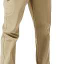 FREE SOLDIER Men's Outdoor Softshell Fleece Lined Cargo Pants Snow Ski Hiking Pants with Belt, Size 36