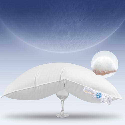 Baauye Luxury Canadian White Goose Down Pillow King Size- 1050+ Fill Power, Soft for Sleeping, Fluffy Pillow for Neck Pain Relief, Hotel Bed Pillows for Side Sleeper (1 Pack, 20"x36")