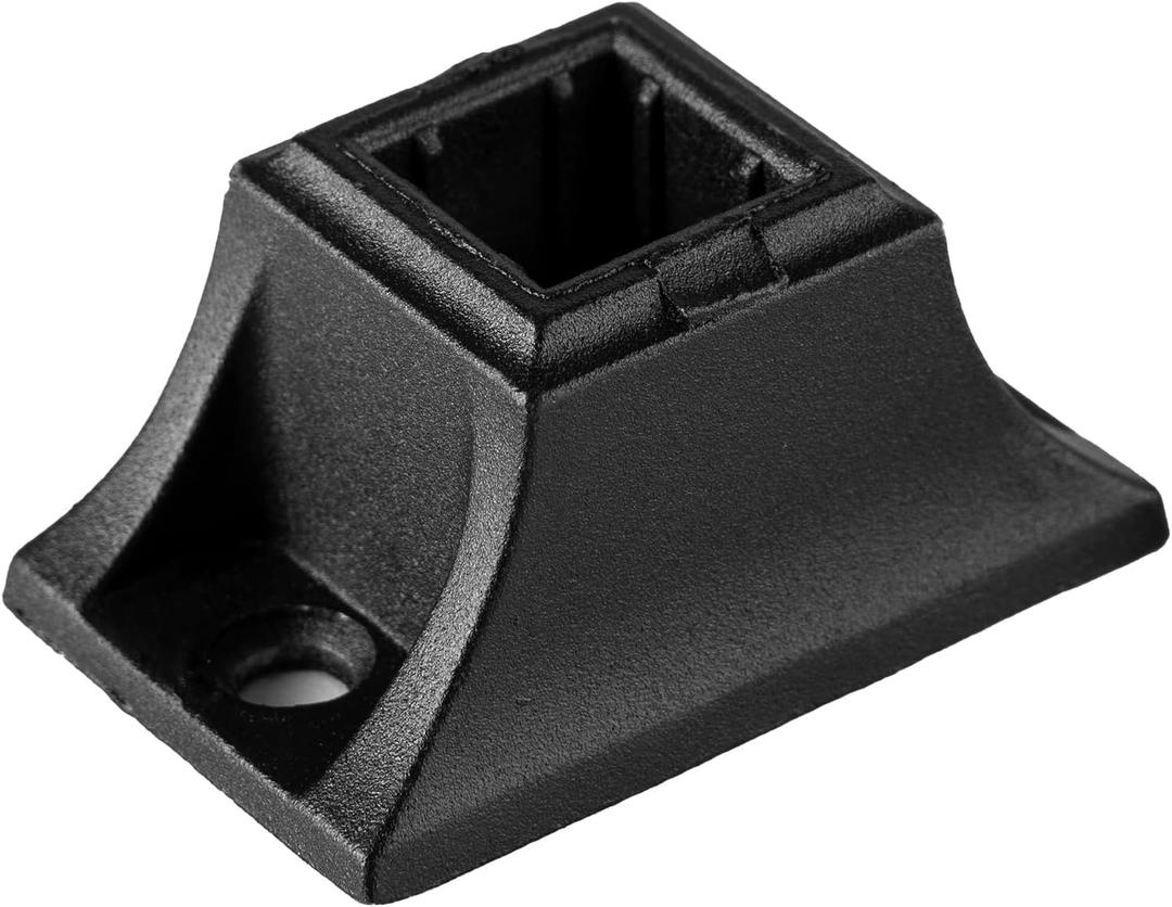 Nuvo Iron 1/2" Interior Baluster Surface Mount Straight Railing Connector (Pack of 12), Black