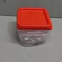 Suclain 2 Pcs Square Food Storage Container Polycarbonate Clear Food Container with Lid Commercial Rice Storage with Graduations for Commercial Kitchen(2 Qt,Red)