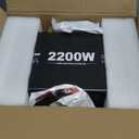 2200 Watts Pure Sine Wave Inverter 12V DC to 110V AC, 4400W Peak Power, 4 AC Outlets, USB & Type-C Port, Adjustable Input for Lithium Battery, RV/Truck/Boat/Solar Backup with LCD Remote (Blue)