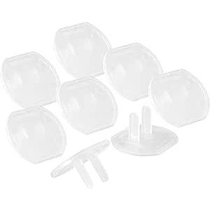 Pack of 24 Clear Plastic Plug Protectors, Outlet Covers for Child Safety Plugs