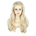 Topcosplay Women Wigs Blonde Long Curly Wavy Halloween Cosplay Costume Glinda Wig P2439 (Gold)