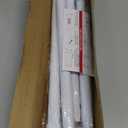 White Shower Curtain Rod, 1 Inch Diameter Stainless Steel Adjustable Spring Tension Rods 32 to 68", with Holders, Anti-Slip, Curtain Rods No Drilling (1 Pack)