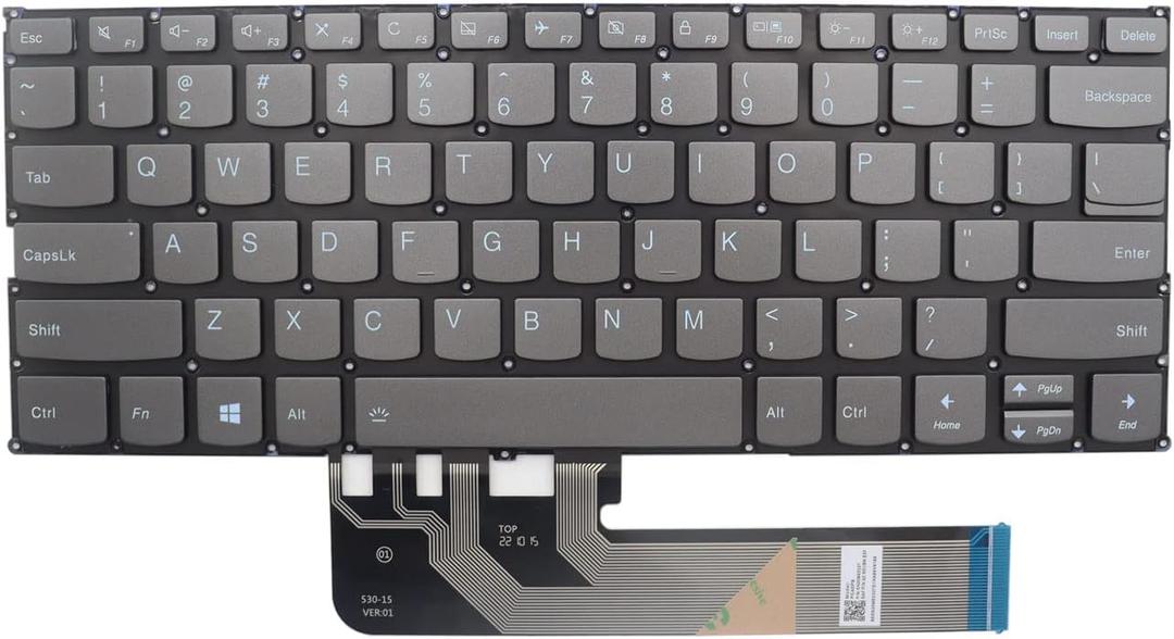 New Replacement Keyboard for Lenovo Yoga 730-13IKB 730-13IWL 730-15IKB 730-15IWL Yoga 530-14ARR Yoga 530-14IKB FLEX-14API FLEX-14IML FLEX-14IWL Flex6-14ARR 6-14IKB with Backlit US