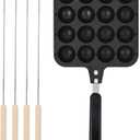 Household Takoyaki Pan, Non-Stick Takoyaki Grill Pan Plate, Aluminum Cooking Baking Mold Tray Kitchen Gadgets with Handle, Easy to Clean