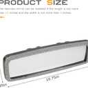  SCUARI Bling Rear View Mirror,Car Accessories Rhinestone Crystal Clip-On Auto Mirrors, Bling Car Accessories for Women,Automobile Mirror with High Definition Glass, Suitable for Most Cars,SUVs, (Silver)