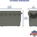Sheffield 12757 4-Pack Ammo Storage Box, Stackable .30 Cal Field Boxes, Water and Dust Resistant, Lockable Storage Box with Handle, Secures Hunting Gear, Supplies, and Bullets, Made in USA, Green