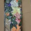 Svndlyn Spring Summer Floral Teardrop Swags Lighted Mixed Flower Teardrop Wreath with Dahlia Pinnata Peonies Rose Burlap Bow and Eucalyptus Leaves Floral Arrangement for Door Wall Mantel Window