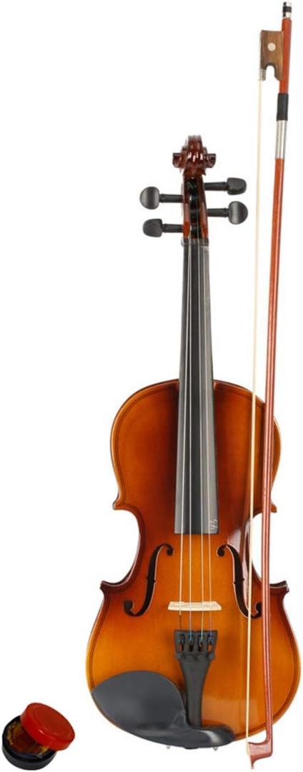 Vasitelan 3/4 Violin for Beginners, Fiddle for Students and Enthusiasts, Acoustic Violin Kit with Case, Bow, Rosin & Manual (Brown)
