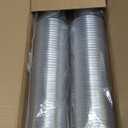 Homestockplus 15 oz Clear PET Plastic Cups 100 Pack - U-Shaped Disposable Open-Top Plastic Cups, Crystal Clear Ice Coffee Cups To Go for Iced Coffee, Smoothies, Bubble Tea & Outdoor Gatherings