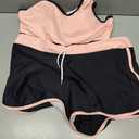 Womens Sport Two Piece Swimsuits Racerback Tops Boyshort Bottom (XL)