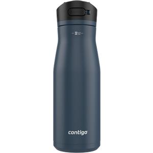 Contigo Ashland Chill 2.0 Insulated Stainless Steel Water Bottle, 32oz, Blueberry (32oz (Pack of 1))