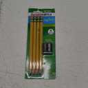 Ticonderoga My First Wood-Cased Pencils, Pre-Sharpened, 2 HB, With Sharpener, Yellow, 4 Count