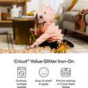 Cricut Value Glitter Iron On, Silver (10in x 8ft roll) - HTV Heat Transfer Vinyl