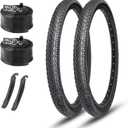 26x2.125 Cruiser Bike Tires: MOHEGIA 2-Pack 26 Inch Folding Tires with Pair Bike Tubes & Tire Levers Replacement Set for Beach Cruiser and Urban Commuting Bicycle