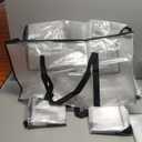 VENO 8 Pack Clear Extra Large Moving Bags & Storage Totes, Heavy Duty Organizer with Reinforced Handles & Strong Zippers for Clothes, College Dorm Essentials, Moving Supplies