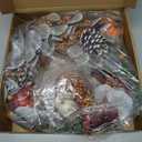 Joyhalo Fall Leaves Garland for Mantle, 6ft Greenery Leaf Garland with Pumpkins and Fall Eucalyptus for Table,Mantle,Fireplace,Autumn and Thanksgiving Decor