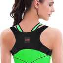 Posture Corrector for Women and Men, Adjustable Back Brace for Spine Alignment and Posture Support, Upper Back Pain Relief, Comfortable and Effective Back Brace for Better Posture (Medium/Large) Black