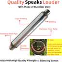 Exhaust Resonator Muffler, 3.0”I.D.X 22” LONG, Material: 100% Stainless Steel 201 (3.0X22”)