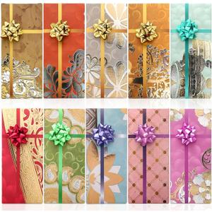 Roowest 30 Sets Christmas Shagun Gift Card Holders with Bow for Jewelry Money Holder Thanksgiving Wrap Boxes for Party Favors