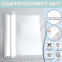Beeveer Polycarbonate Clear Plastic Sheet 2 Pcs 48" x 96" Flexible Plastic Sheet Panels with UV Coating on Both Sides for Crafts DIY Window Replacement Panes (Clear)