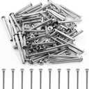 2 x 50 Sets M5 x 50mm Chicago Screw Posts Binding Screws, Phillips Chicago Binding Screws Assorted Kit for Leather, Scrapbook, Book, Photo Albums