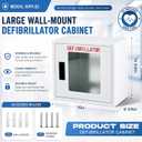 Zonon Defibrillator Cabinet Wall Mount Fits Most AED Brands, 16" W x 8.63" D x 14.63" H