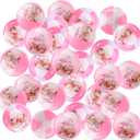 24 Pcs Pink Flamingo Mini Inflatable Beach Balls Bulk 5 Inch Beach Ball Flamingo Themed Party Toys Flamingo Decor for Summer Beach Pool Hawaiian Birthday Party Decorations Water Game Favors