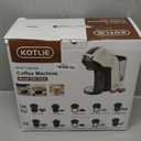 KOTLIE Hot&Cold brewing Single Serve Coffee Maker for K*eurig K*cup, Small Espresso Coffee Machine for D*olce G*usto/N*es Original/Ground Coffee/44mm ESE,Adjustable TEMP&Water Volume, 1L Water Tank (Cream White)