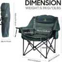 Nice C Camping Chairs, Oversized XL Padded Camping Chair, Outdoor Chair, Lawn Chairs, Lounge Chair, Wide&Thick, Heavy Duty 400lb, Carry Bag, Cupholder & Cooler (Two Green)