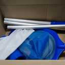 Pool Skimmer Net, Swimming Pool Cleaning Kit, Vacuum Cleaner Bottom Brush Mesh Leaf Bag Semi-deep Skimmer Net & Adjustable 47-61in Pole