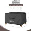 ULTCOVER Patio Coffee Table Cover, Waterproof Rectangular Outdoor Small Side Table Cover 48x26x18 inch, Black