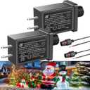 2Pack 12V 1.5A Replacement Yard Inflatables Adapter with 10ft Extension Cords, Low Voltage 18W Class 2 Power Supply, IP44 Transformer for Christmas Inflatables, LED Lights, Indoor Outdoor Decorations