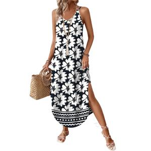 WIHOLL Summer Dresses for Women 2026 Maxi Dress Boho Halter Dress Sundresses Beach Vacation Clothes Travel Outfits, XL