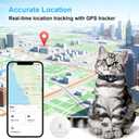 Waterproof, Anti-Lost,365-Day Long Battery Life GPS Tracker Cat Collar (Blue)