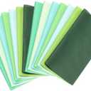 PATIKIL Cotton Fabric Bundles, 14 Pcs 9x 12 Inch Fat Quarter Solid Color Precut Fabric Squares for Sewing Patchwork Quilting DIY Crafts, Green
