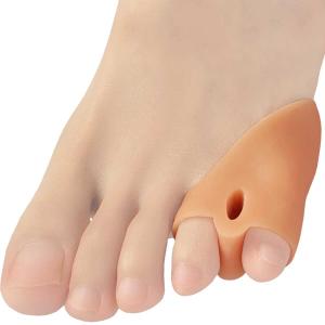 Chiroplax Tailor's Bunion Corrector Pads Bunionette Pain Relief Pinky Little Toe Straightener Separator Cushion Splint Protector Shield Spacer Cover Guard (4 Pads, Shims - Large)