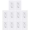 ELECTECK 10 Pack GFCI Outlets 20 Amp, Outdoor Weather Proof (WR), Self-Test GFI Receptacles with LED Indicator, Ground Fault Circuit Interrupter, Screwless Wallplate Included, UL Listed, White