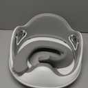 Potty Training Toilet Seat, Toddler Toilet Seat Attachment with Safety Handles, Detachable Soft Cushion, Anti-Slip Design and Splash Guard, Baby Potty Seats for Kids, Boys and Girls (Grey)