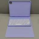 for iPad Mini7 (A17 Pro)/Mini 6 Keyboard Case, Cute Round Keys Detachable Wireless Keyboard with Slim Cover and Pencil Holder for iPad Mini 6th/7th Generation 8.3 Inch (Purple)
