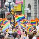 90 Packs Small New Intersex Progress Pride Rainbow Gay Stick Flag Mini Hand Held LGBTQ Flags Decorations 5x8inch