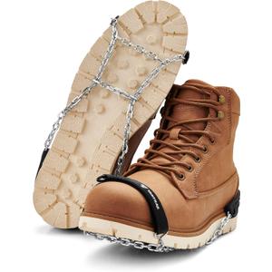 Yaktrax Quick Chains Traction Cleats - 360-Degree Grip on Snow, Ice, & Multi-Terrain Surfaces - Abrasion & Rust Resistant - Unisex (Large)