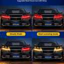 DUOFU365 DRL Strip Light,2PCS 24 Inch Waterproof Flexible Sequential Turn Signal Light,DC 12V Super Bright Car Daytime Running Light Red &Amber/Yellow Switchback Sequential Lamp