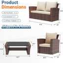 Wisteria Lane Patio Furniture Set, Wicker Outdoor Furniture for All Weather