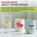 A-SUB Clear Sticker Paper for Inkjet Printers, Waterproof Translucent Printable Vinyl Sticker Paper - 50 Sheets 8.5x11 Inch Glossy Clear Label Paper for Custom Decals