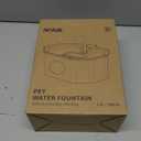 Cat Water Fountain Stainless Steel 108oz/3.2L, APAUK Automatic Pet Fountain Dog Water Dispenser with Water Level Window, Quiet Cat Fountain for Drinking, Inside with Replacement(1 Filters&1 Sponges)