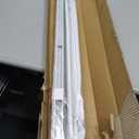 UNISHADES no Drill Cordless Roman Shades for Windows, 36" W 64" H - 100% Blackout - Linen - Mist White