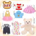 Bear Clothes Outfit with a Bear Doll, Fit Most 12-16 Inch Bears Stuffed Clothes Pajamas Plushy for Stuffed Bear