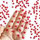 200 Pieces Tiny Red Rose Decor for Dollhouse Mini Resin Decor for Crafts Tiny Things for Fairy Garden Micro Landscaping Decoration